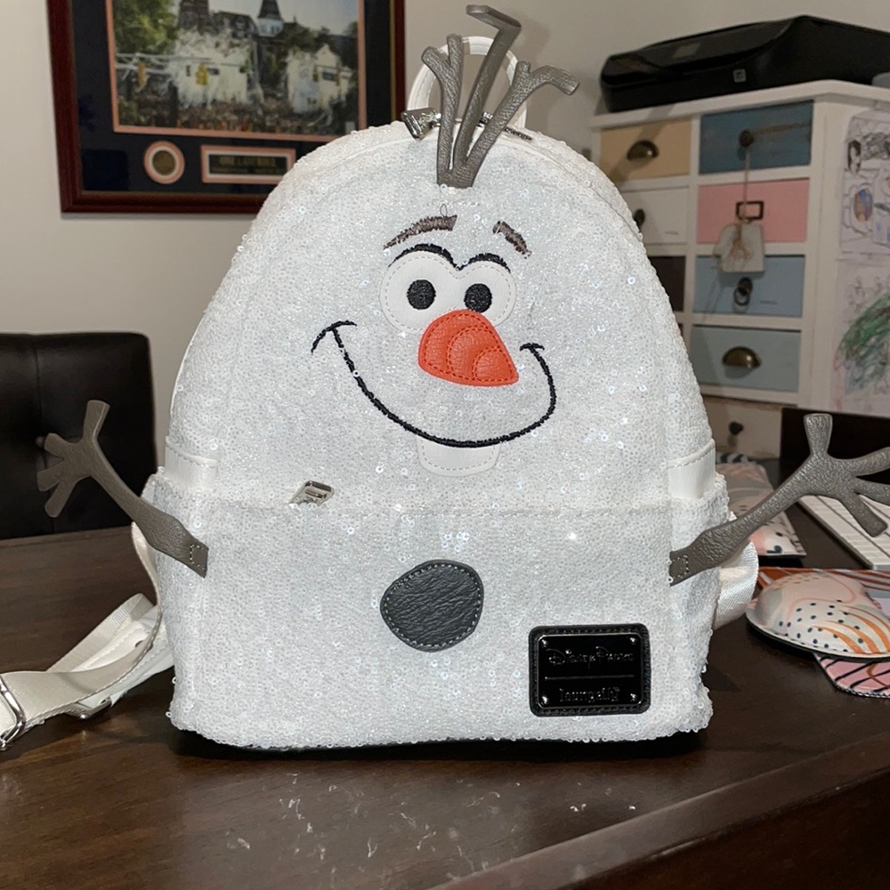Sequin Olaf loungefly backpack